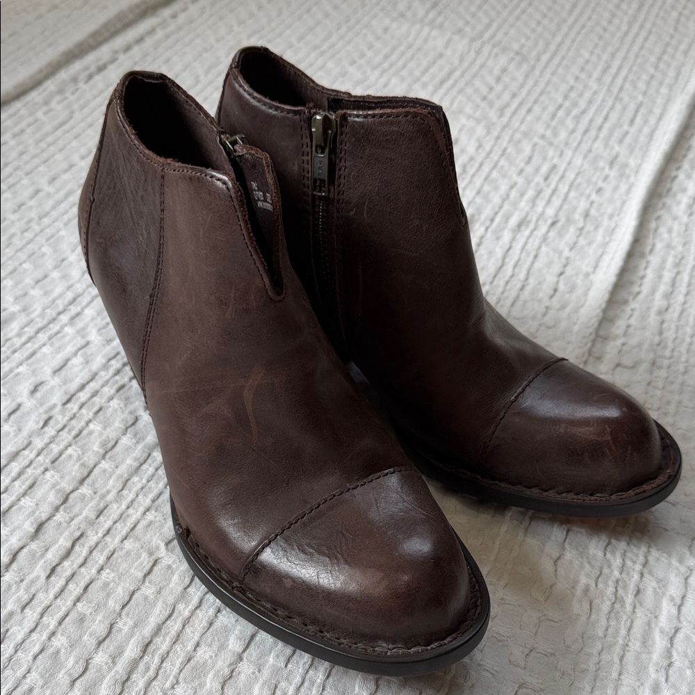 Born Leather Ankle Booties